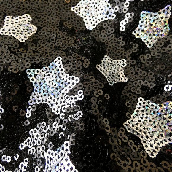 Black Romper Silver Stars M&S Kids Sparkling Unique Quality NWT Youth Size 14-15 - Picture 6 of 6